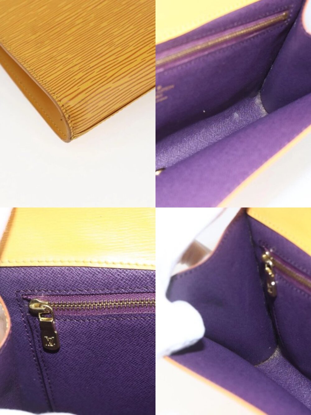 LOUIS VUITTON Epi Art Deco Clutch Bag Yellow M52639 LV Auth 168163 - Picture 16 of 16